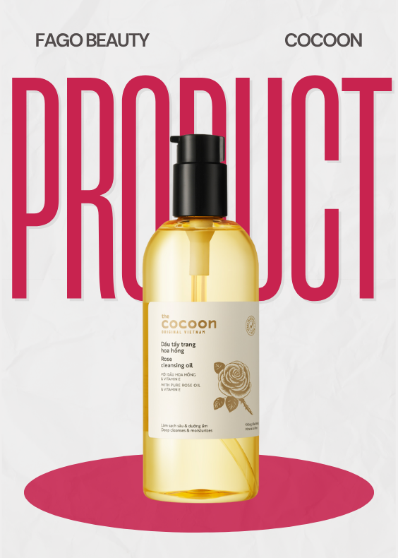Dầu tẩy trang Hoa Hồng Cocoon